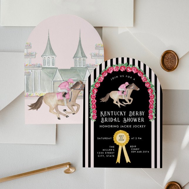 Elegant Horse Race Derby Bridal Shower Invitation (Creator Uploaded)