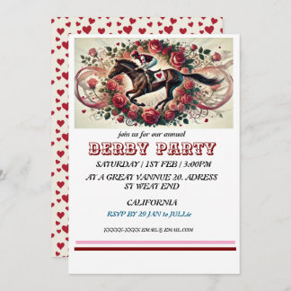 Elegant Horse Race Derby Party / Equestrian  Invitation