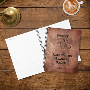 Elegant Horse Ranch Business Personalised Planner