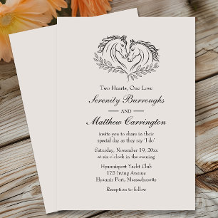 Elegant Horse Rustic Country Western Wedding Invitation