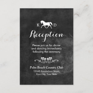 Elegant Horse Wedding Reception Invitation
