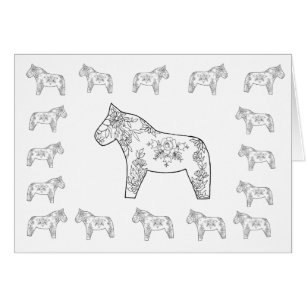 Elegant Horses, blank inside