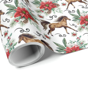 Elegant Horses Christmas Gift Wrapping Paper