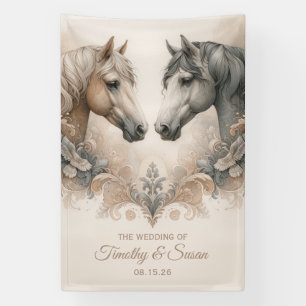 Elegant Horses Wedding Banner