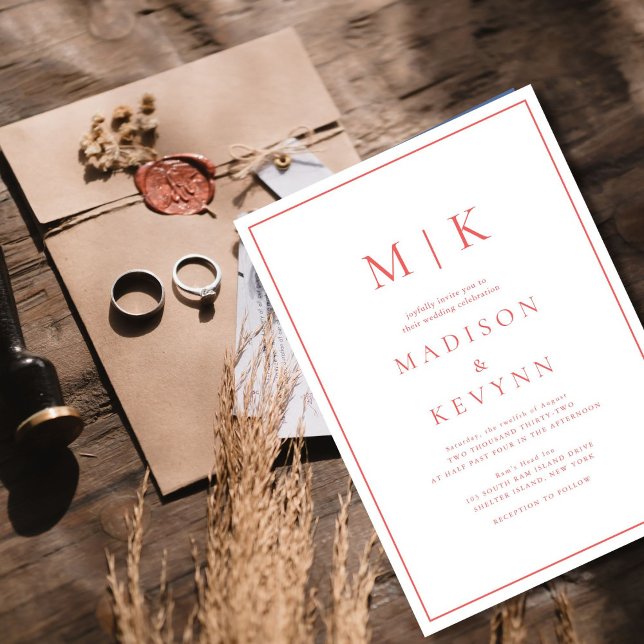 Elegant Hot Pink Classic Wedding  Invitation (Creator Uploaded)