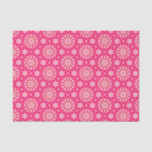 Elegant Hot Pink Geometric Pattern Girly Chic Tissue Paper
