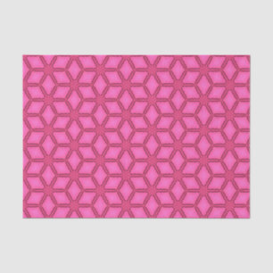 Elegant Hot Pink Geometric Pattern Girly Chic Tissue Paper