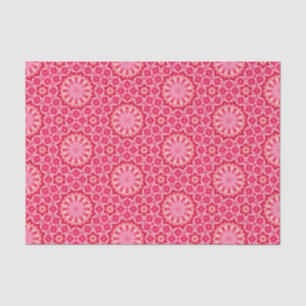Elegant Hot Pink Geometric Pattern Girly Chic Tissue Paper