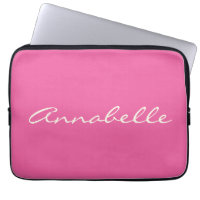 Elegant Hot Pink Handwritten Script Name Custom