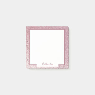 Elegant Hot Pink Lavender Metallic Shine  Post-it Notes