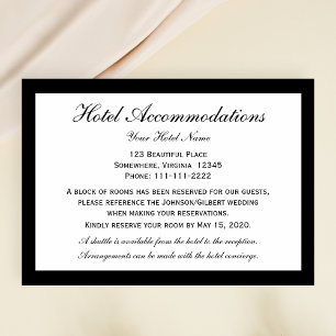 Elegant Hotel Accommodations Wedding Enclosure Card
