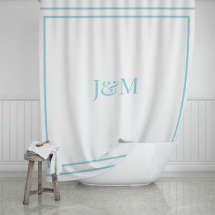 Elegant Hotel Chic Stylish Monogram Ampersand Shower Curtain