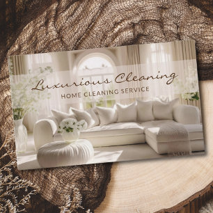 Elegant House Cleaning Home Service Business Card