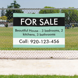Elegant House for Sale Customisable Lawn Sign