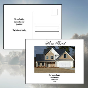 Elegant House Photo We Have Moved Announcement  Postcard