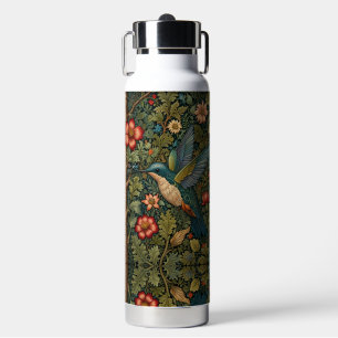 Elegant Hummingbird artwork bohemian floral  Water Bottle
