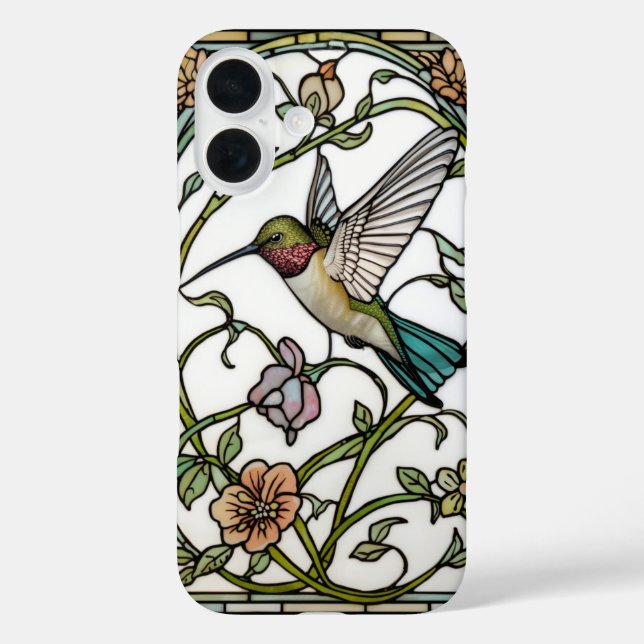 Elegant hummingbird artwork botanical boho chic Case-Mate iPhone case (Back)
