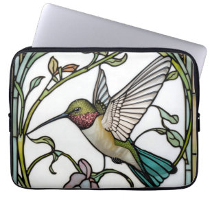 Elegant hummingbird artwork botanical boho chic laptop sleeve