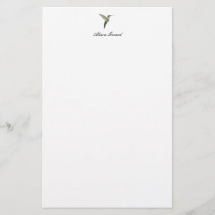 Elegant Hummingbird Notes Stationery