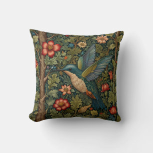Elegant hummingbird romantic boho chic cushion