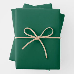 Elegant Hunter Green Solid Colour Wrapping Paper Sheet