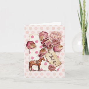 Elegant Hunter's Equestrian Birthday Thank You Card