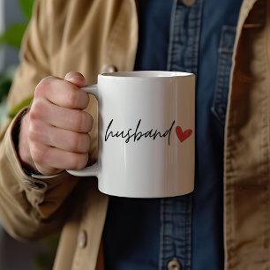 Elegant Husband with Red Heart Coffee Mug