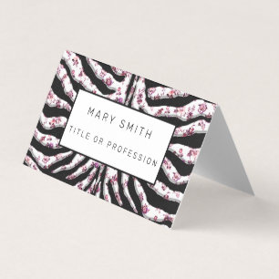 Elegant Hybrid Floral-Animal Business Card