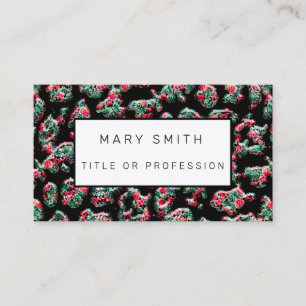 Elegant Hybrid Floral-Animal Business Card
