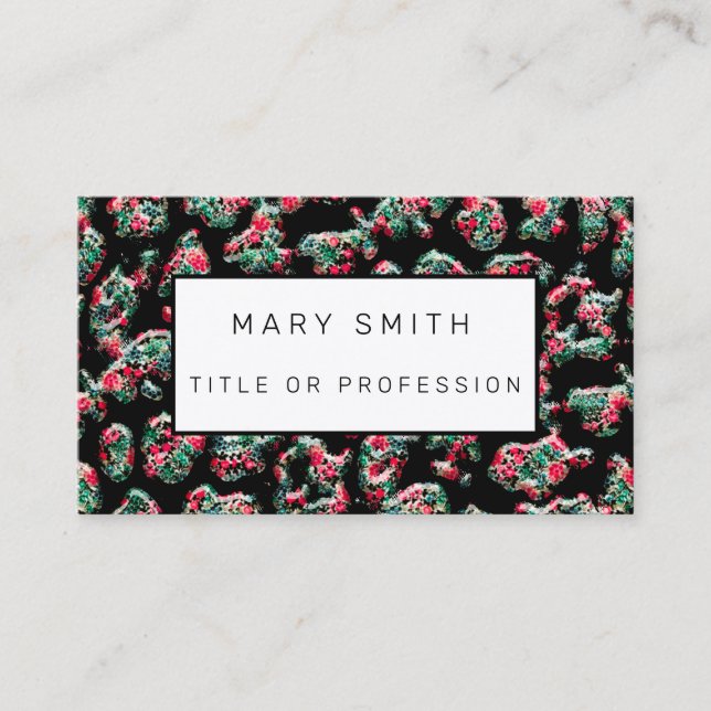 Elegant Hybrid Floral-Animal Business Card (Front)