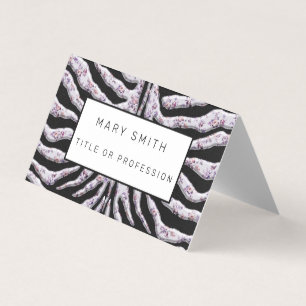 Elegant Hybrid Floral-Animal Business Card