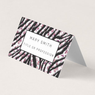 Elegant Hybrid Floral-Animal Business Card