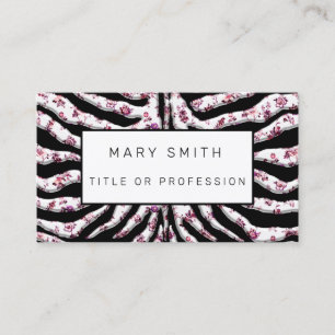 Elegant Hybrid Floral-Animal Business Card