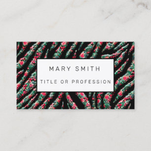 Elegant Hybrid Floral-Animal Business Card