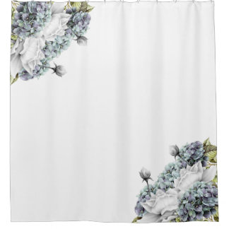 Elegant Hydrangeas Bathroom Shower Curtain