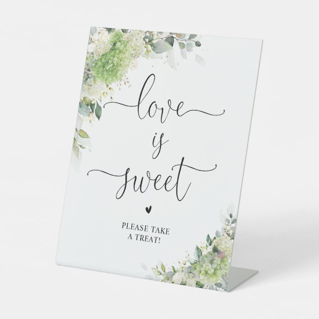 Elegant Hydrangeas Love Is Sweet Sign (Front)