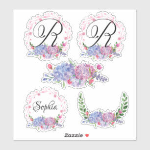Elegant Hydrangeas   Wreaths   Monogram   Letter R