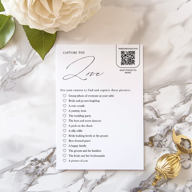 Elegant I Spy Wedding Game Card (Creator Uploaded)