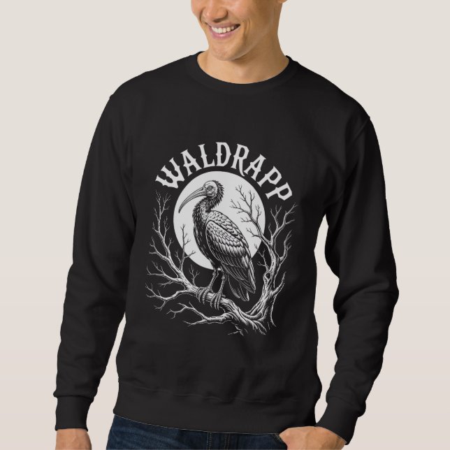 Elegant Ibis – Monochrome Wildlife - endangered  Sweatshirt (Front)