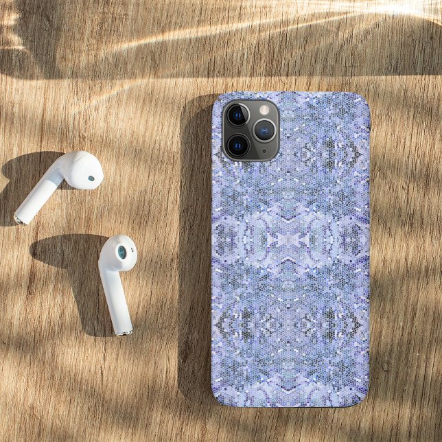 Elegant ice blue mosaic, modern Case-Mate iPhone case (Creator Uploaded)