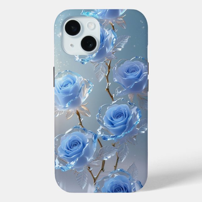Elegant Ice Roses Winter Phone Case (Back)