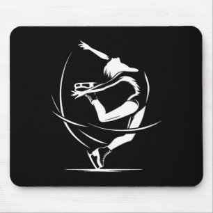 Elegant Ice Skater Winter Sport Graceful Artistic Mouse Pad