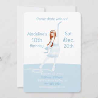 Elegant Ice Skating Party Invitation