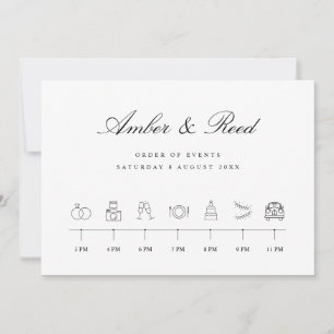 Elegant Icons Wedding Timeline Order of Events 