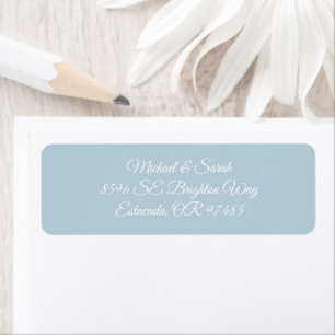 Elegant Icy Winter Blue Return Address Label