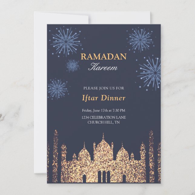Elegant Iftar invitation (Front)