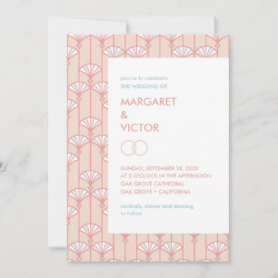 Elegant Ikat pattern Wedding Invitation