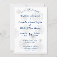Elegant Illusion Navy & White Lace Mandala Wedding