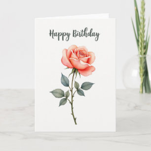Elegant Illustration Birthday Card