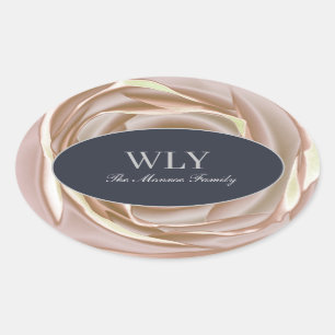 Elegant ILY Sticker Cream Rose